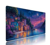 Viola Tappetino Mouse xxl Gaming Accessori Sottomano Scrivania Grande Tappetino Mouse e Tastiera Cielo stellato Accessori pc 500x250x3mm Desk Mat, con Base in Gomma Antiscivolo Bordo Cucito d-992