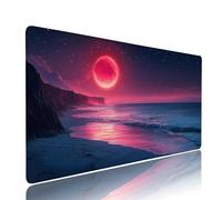 Viola Tappetino Mouse xxl Gaming Accessori Sottomano Scrivania Grande Tappetino Mouse e Tastiera Luna Accessori pc 1400x600x3mm Ufficio Desk Mat, con Base in Gomma Impermeabile e Antiscivolo d-998