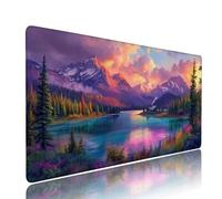 Viola Tappetino Mouse xxl Gaming Accessori Sottomano Scrivania Grande Tappetino Mouse e Tastiera Paesaggio Accessori pc 1000x500x3mm Ufficio Desk Mat, Base in Gomma Impermeabile e Antiscivolo d-959