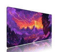 Viola Tappetino Mouse xxl Gaming Accessori Sottomano Scrivania Grande Tappetino Mouse e Tastiera Paesaggio Accessori pc 700x300x3mm Ufficio Desk Mat, Base in Gomma Impermeabile e Antiscivolo d-957