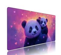 Viola Tappetino Mouse xxl Gaming Accessori Sottomano Scrivania Grande Tappetino Mouse e Tastiera Panda Accessori pc 700x300x3mm Ufficio Desk Mat, con Base in Gomma Impermeabile e Antiscivolo d-993