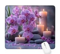 Viola Tappetino per Mouse Piccolo 400x300x3mm,Gaming Mouse Pad zen,con Base in Gomma Antiscivolo,Mousepad con Bordi Cuciti,per Mouse Senza Fili,Laptop,Ufficio Casa,Lavabile,Regalo per Uomo D-312