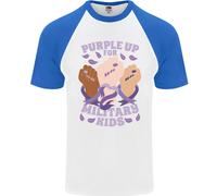 Viola Up per Militare Bambini Militare Brats Uomo S/S Baseball T-Shirt