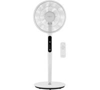 VIOLA Ventilatore a Piantana Silenzioso Notte con Telecomando, Potente motore Digitale Basso Consumo 19W, 7 Pale Aerodinamiche, 9 Velocità, Oscillazione 120°, Rotazione Verticale 3D, Turbo, Timer