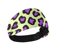 Viola Verde Leopard Print no slip fasce per le donne alla moda fascia elastica sudore per atletica sport make up Yoga tennis cintas para el pelo de mujer