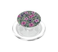 Viola Verde Rosa Floreale Motivo Floreale Morbido Fiore PopSockets PopGrip per MagSafe