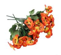 Viole del pensiero artificiali resistenti ai raggi UV, 32 cm, decorazione per esterni (rosso tramonto)