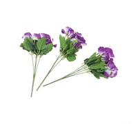 Viole del pensiero artificiali resistenti ai raggi UV, 32 cm, decorazione per esterni (viola)