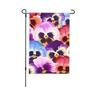 Viole del pensiero,Bandiera da giardino per esterni e interni, stendardo decorativo bifacciale 30x45 cm