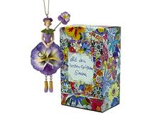 Viole del pensiero da appendere a forma di fiore, in confezione regalo
