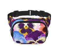 Viole del pensiero, Marsupio quadrato a doppio strato, borsa da viaggio, marsupio casual