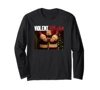 Violent Night Movie Logo And Santa Hammer Maglia a Manica