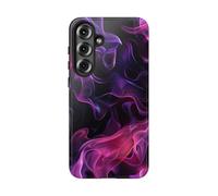 Violet and Pink Abstract Flames - Custodia rigida lucida - Compatibile con Samsung Galaxy S25 Plus