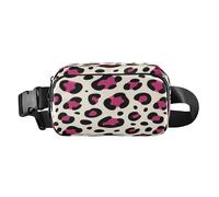 Violet Cream Leopard Print Fashion Fanny Marsupio per le Donne Uomini Multiuso con Cinghia Regolabile per Viaggi Palestra Lavoro mandiles para mujer de cocina