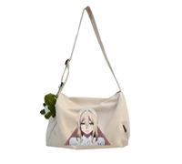Violet Evergarden Borsa a tracolla anime carino borsa a tracolla 30 * 20 * 20 cm borsa da viaggio in tela borsa a tracolla adolescente grande capacità borsa, Bianco sporco Tipo 1, 30*20*20CM