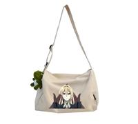 Violet Evergarden Borsa a tracolla anime carino borsa a tracolla 30 * 20 * 20 cm borsa da viaggio in tela borsa a tracolla adolescente grande capacità borsa, Bianco sporco Type3, 30*20*20CM