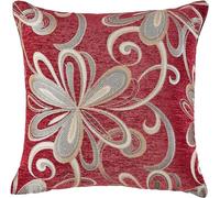 Violet Linen Chenille Chateau - Federa decorativa per cuscino, stile vintage, motivo floreale, 18" x 18"