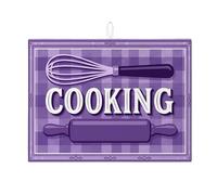 Violet - Tappetino scolapiatti per bancone della cucina, motivo scozzese e vintage, assorbente, in microfibra, per bar, 45 x 61 cm