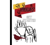 Violet's Art Notebook: 6x9 Paperback Journal | Matte Cover | Hand-drawn Design | Mottos: "Be Yourself" "Let's Get Goofy" "Get Started" | Red, Yellow, Black, and Blue Colors