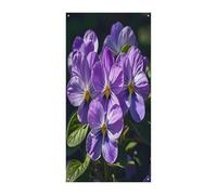 Violets in Bloom - Copertura decorativa per porta, striscione da appendere, per portico anteriore, decorazioni per interni ed esterni, 180 x 89 cm