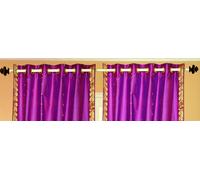 Violetto Rosso Anello Superiore Puro Sari Tendine/Drappo/Pannello - Pezzi