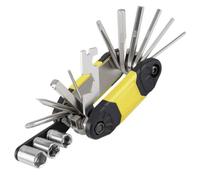Violiica 16 in 1 per la riparazione della bici Set compatto pieghevole Multitool per mountain e bici da strada in acciaio al carbonio ad alta durezza con manico in ABS Accessori essenziali per