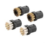 Violiica 4 spazzole rotonde per pulitore a vapore serie Karcher, ugello in plastica per cucina e bagno