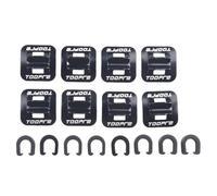 Violiica 8 set di morsetti di fissaggio per telaio del sellino, per mountain bike, base in lega di alluminio con fibbia a C in plastica, nero