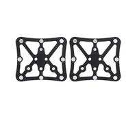 Violiica Adattatore per pedale da Spd a piatto per Shimano Spd e Look Keo Tacchetti in lega di alluminio CNC per mountain bike e bici da strada, 1 paio, nero