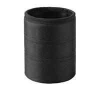 Violiica Borsa per attrezzi per unghie con rivestimento in metallo di grande diametro, resistente all'usura e grande capacità, per attrezzi e cancelleria, nero