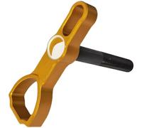 Violiica Bullone a forma di scudo in lega di alluminio per bicicletta pieghevole Poday, design a basso profilo per telaio e giunto pieghevole, nero/rosso/giallo/argento