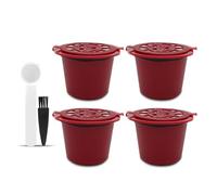 Violiica Capsule di caffè ricaricabili per macchine Nespresso OriginalLine, confezione da 3 cialde riutilizzabili con cucchiaio e pennello, PP senza BPA, 37 x 29 x 23,7 mm