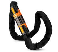 Violiica Combinazione a cinque cifre per lucchetto della catena della bici, catena in acciaio legato resistente da 7,5 mm per moto, generatori, resistente alle intemperie, con copertura in nylon