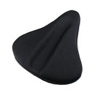 Violiica Fodera per cuscino in gel di silicone per esercizi grandi e larghi, per sellino della bicicletta, ergonomico, ammortizzante, con fessure per l'aria, per biciclette fisse e cruiser, nero