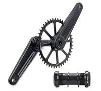 Violiica Guarnitura a 3 bulloni per bici da strada, in lega di alluminio, corona singola 40-48T, con movimento centrale, 170 mm, colore nero (42T)
