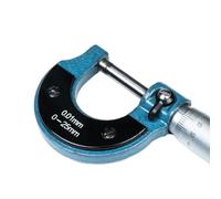 Violiica Micrometro esterno 0-25mm con punte in carburo, strumento di misurazione di precisione per la lavorazione dei metalli, costruzione in acciaio al carbonio, precisione 0,01 mm