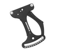 Violiica Misuratore di tensione dei raggi della bicicletta in lega di alluminio per riparazione ruote di biciclette, misura raggi rotondi e piatti, 194 x 120 mm, nero