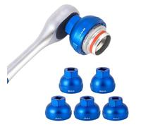 Violiica Montagna in lega di alluminio per bicicletta, movimento centrale filettato integrato BB-39-16/BB-49-16 con chiave, per kit di installazione smontaggio CNC, blu