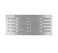 Violiica Pannello di sfiato in acciaio inox per fori di muratura con griglia di ventilazione 16,5 x 38 cm, griglia di ventilazione antiruggine, griglia per il flusso d'aria per uso esterno cucina e