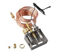 Violiica per bruciatore pilota con termocoppia e kit di accensione, sostituzione gas propano in acciaio inox per camino, braciere, riscaldatore, lunghezza 900 mm