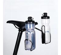 Violiica per portapacchi posteriore della bicicletta in lega di alluminio per doppio supporto per bottiglia d'acqua adattatore anti-shake per supporto stabilizzatore borsa da sella nera 12x14x11cm