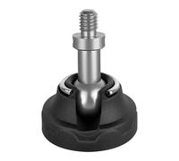 Violiica Piedino per treppiede telescopico astronomico, filettatura 3/8", rotazione a 360 gradi, base in gomma antiscivolo, per telescopi e treppiedi per fotocamera, nero