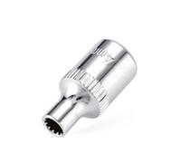 Violiica Punta a bussola corta a 12 punte per chiave a cricchetto da 1/4", set da 4 mm a 14 mm, acciaio al cromo vanadio