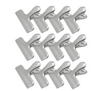 Violiica Set di 12 clip in metallo per sacchetti di patatine fritte, in acciaio inox, per la conservazione di alimenti per cucina