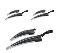 Violiica Set di 3 paia di parafanghi per reggisella da 25,4/28,6/31,8 mm, parafanghi anteriori e posteriori per bici da strada, montagna, in plastica PP, lunghezza posteriore 400 mm