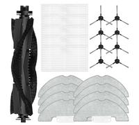 Violiica Set di ricambio per spazzola laterale principale, filtro e panno mop per Cleanova per Vexilar per aspirapolvere robot W7, W9, W11, W15, accessori per aspirapolvere, nylon, plastica, carta