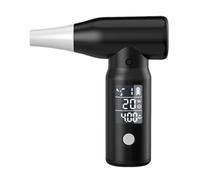 Violiica Spolverino ad aria senza spazzole con display LCD, 130000 giri/min elettrico per ventola turbo per pulizia della tastiera del computer, 4 velocità, ricarica di tipo C, nero