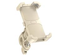 Violiica Supporto per telefono da moto per manubrio, rotazione a 360 gradi, regolabile, con impugnatura in gomma antiscivolo e braccio super forte, per motociclisti elettrici di consegna, bianco