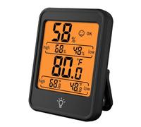 Violiica Termometro e igrometro digitale per interni con ampio display LCD retroilluminato, controllo touch e misurazione accurata dell'umidità della temperatura per casa, ufficio o cucina