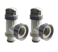 Violiica Valvola a stantuffo per piscina Intex 10747, include 2 valvole a stantuffo per piscina, 2 anelli O-ring per tubi, 2 rondelle a gradino, valvola a stantuffo per piscina